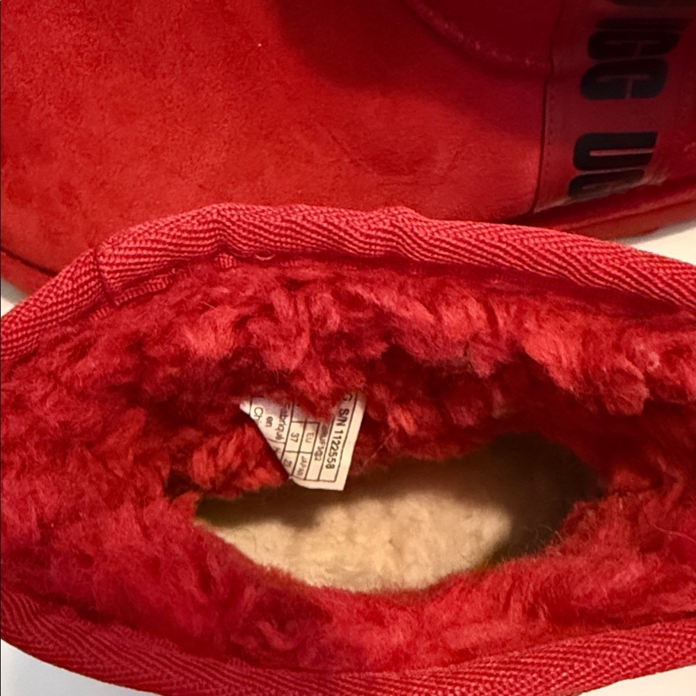 UGG Bold Red Suede Boots - Picture 6 of 8